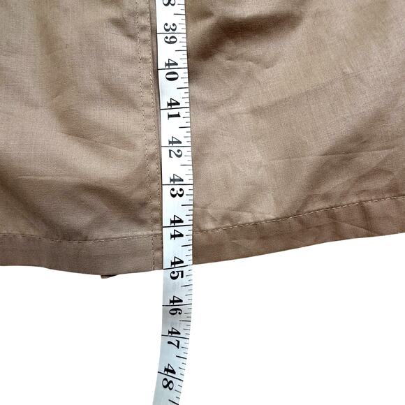 VTG 80s London Fog Trench Coat Womens sz 14 P Khaki Lined Preppy Classic - Picture 5 of 9